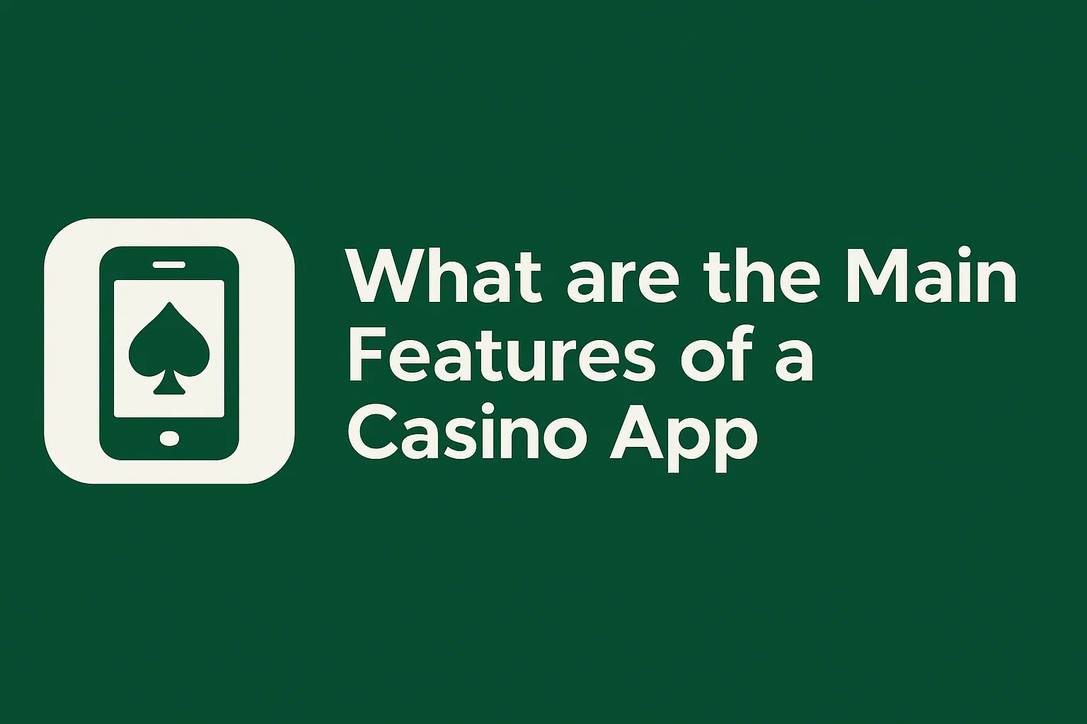 What are the Main Features of a Casino App