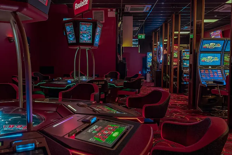 Roulette station in a casino